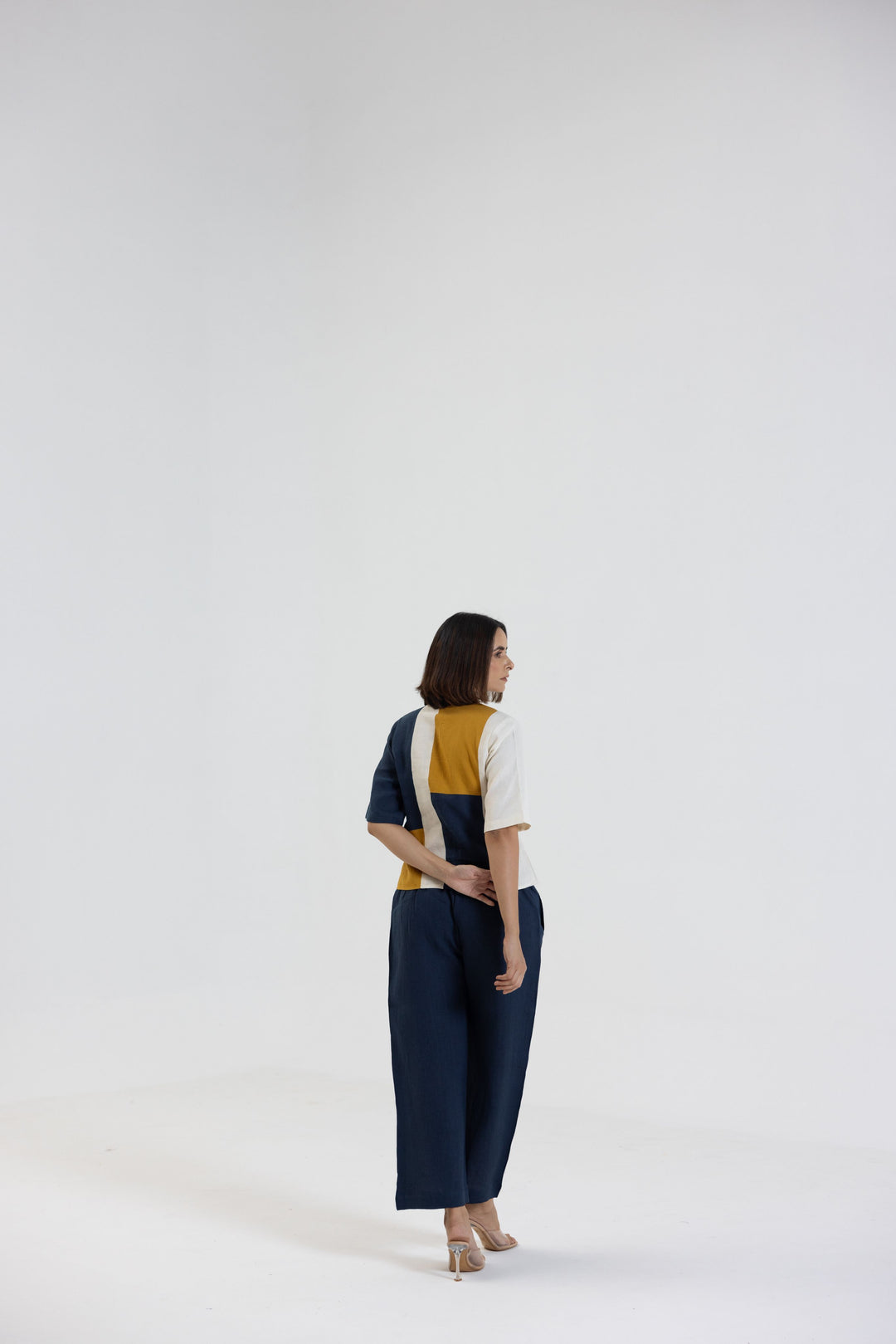 Colour Block Cotton Linen Co-Ord set