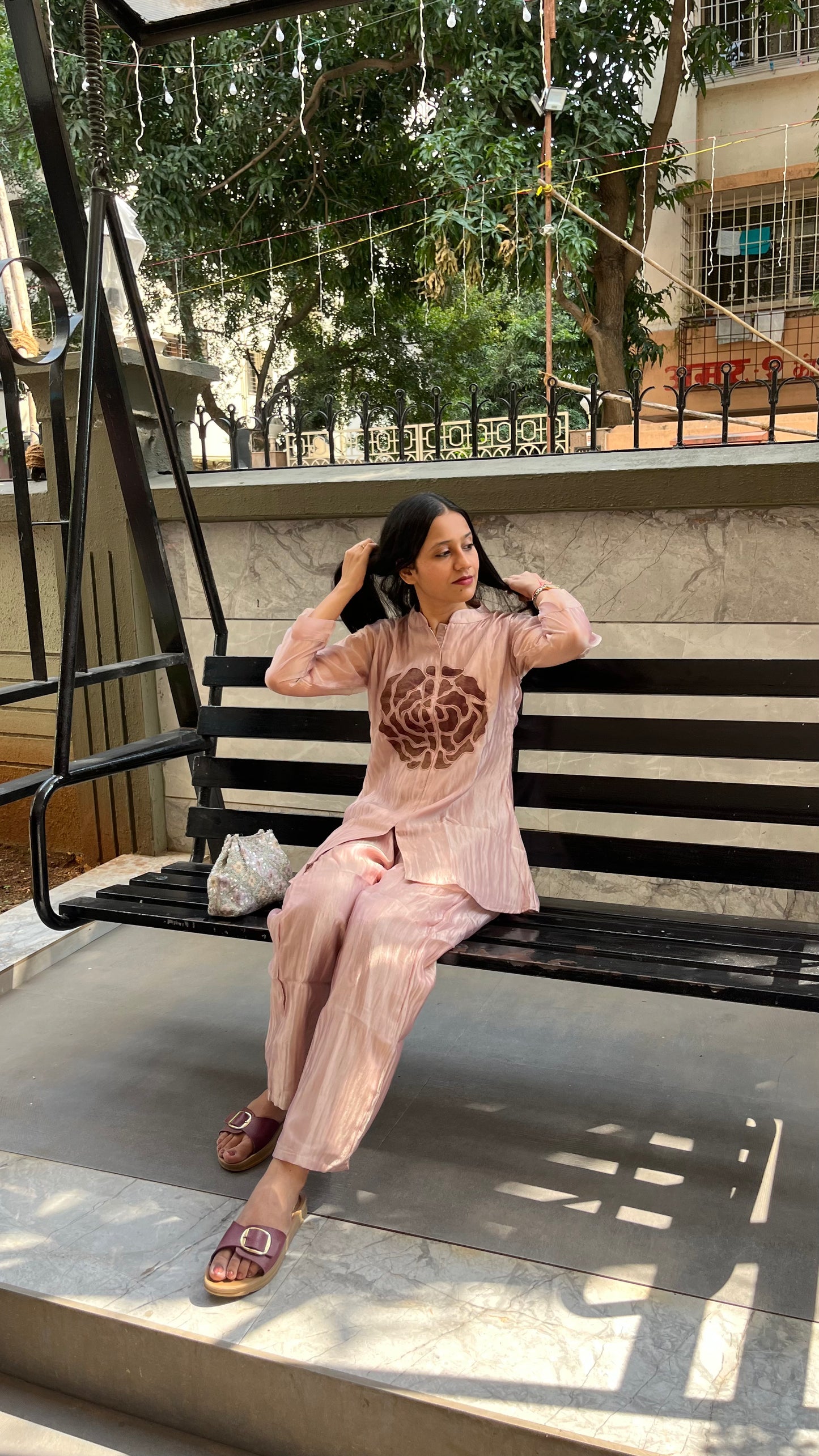 Indo-Western Floral Patchwork Co-Ord set