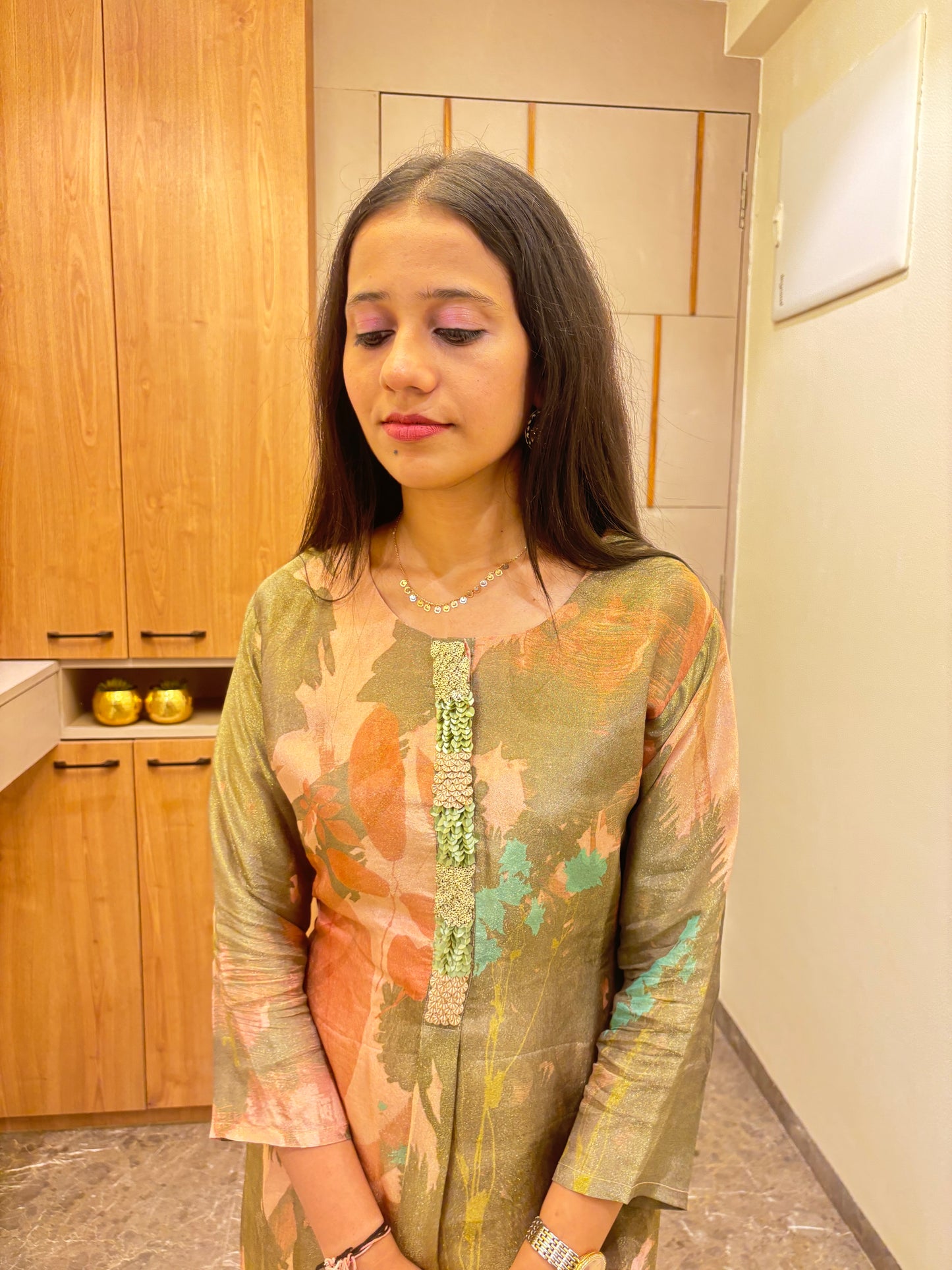 Shimmer Indowestern Kurta pant set party wear - Coord Set for Women