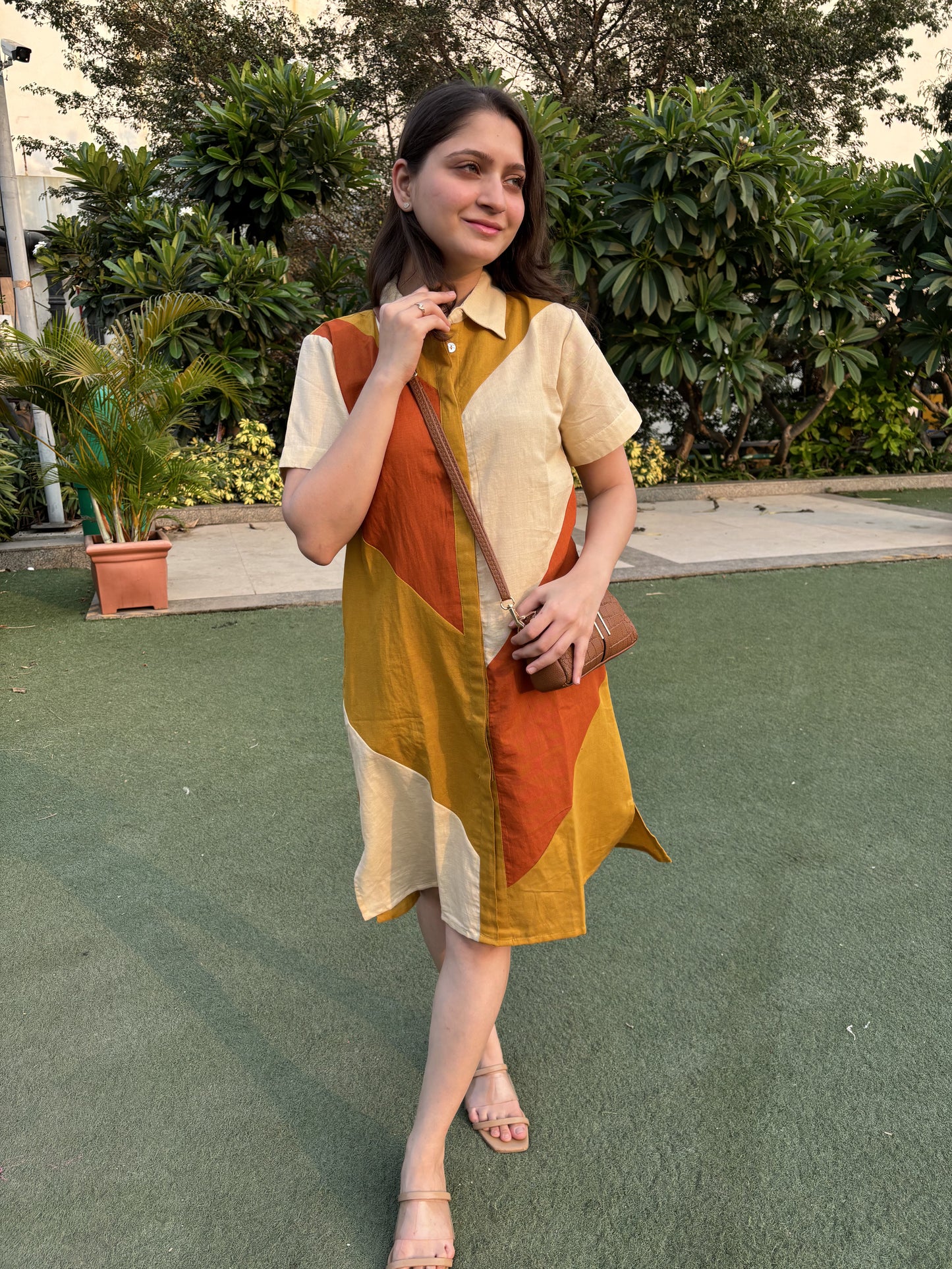 Collared Yellow Dress