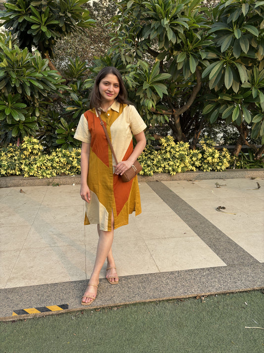 Collared Yellow Dress