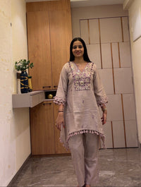 Floral Tassel Indo-Western Kurta Set - Coord Set for Women