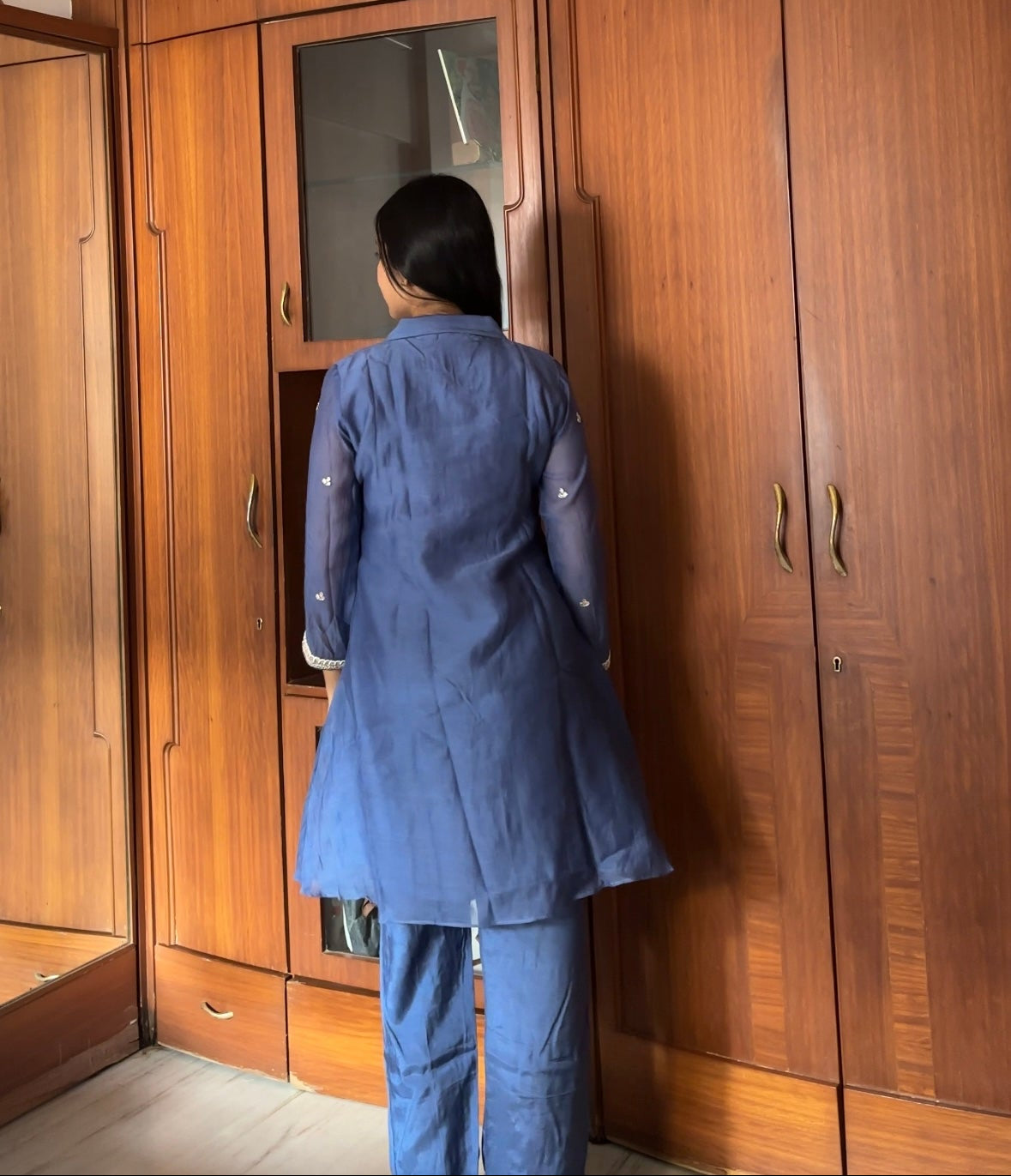 mul chanderi indo-western outfit for women fusionwear