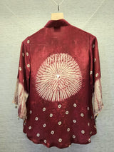 Designer Crepe Fabric Bandhej and Shibori Print shirt