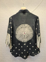 Designer Crepe Fabric Bandhej and Shibori Print shirt