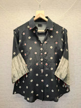Designer Crepe Fabric Bandhej and Shibori Print shirt