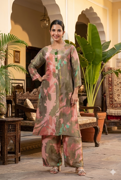 Indowestern Kurta pant set party wear - Coord Set for Women