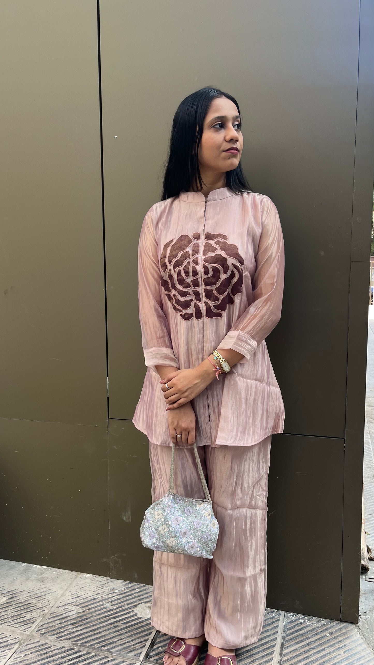 Indo-Western Floral Patchwork Co-Ord set