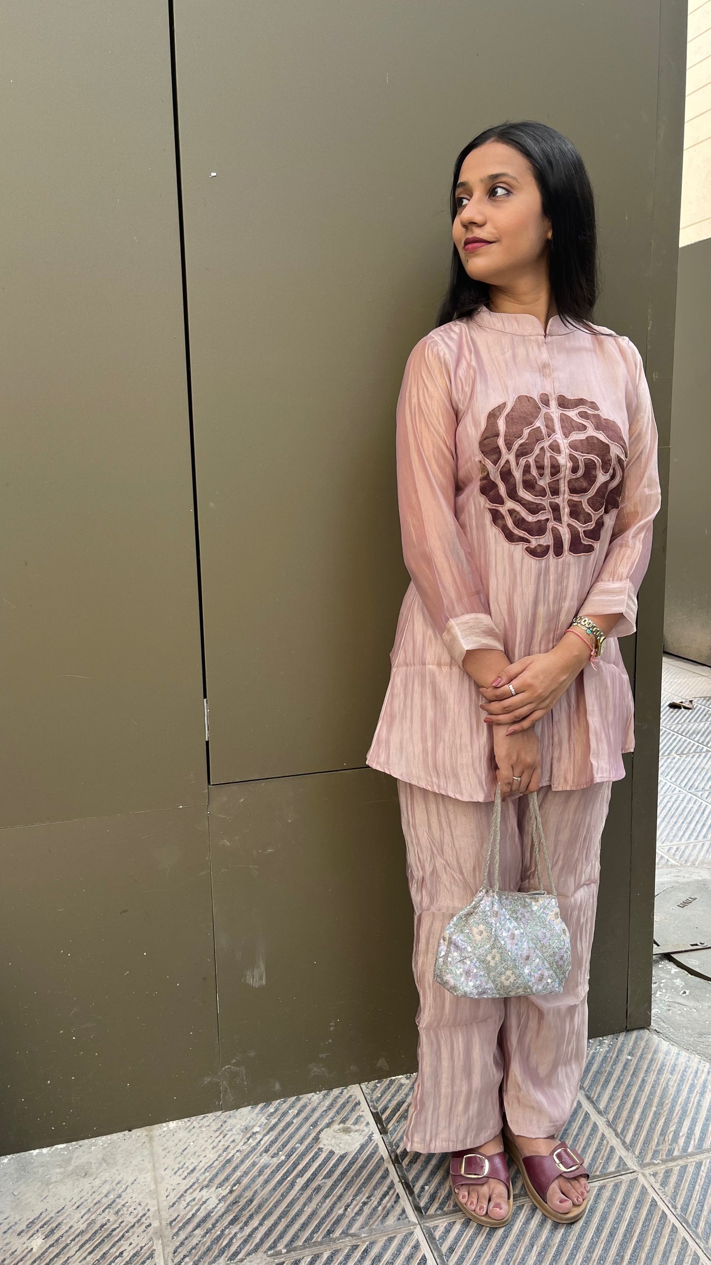 Indo-Western Floral Patchwork Co-Ord set