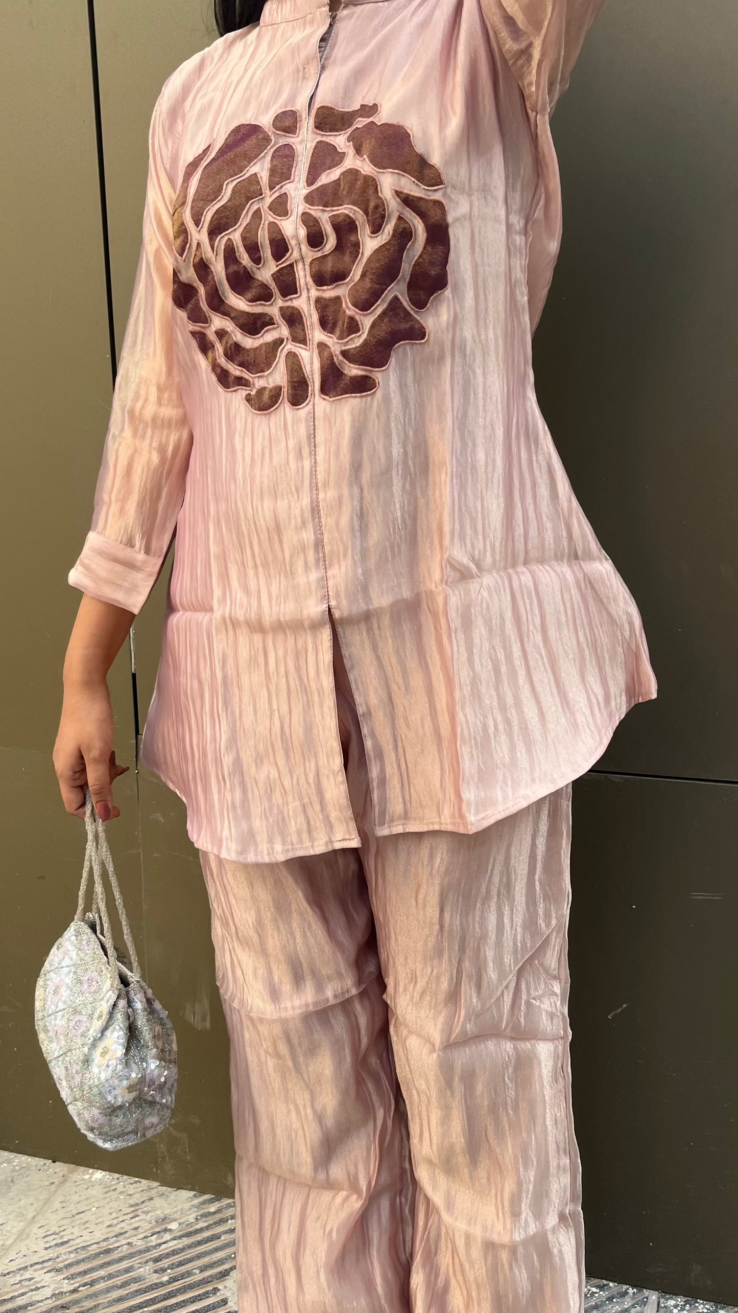 Indo-Western Floral Patchwork Co-Ord set