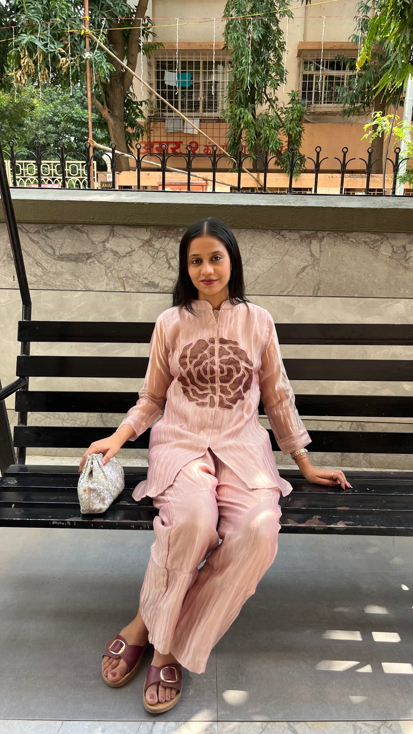 Indo-Western Floral Patchwork Co-Ord set
