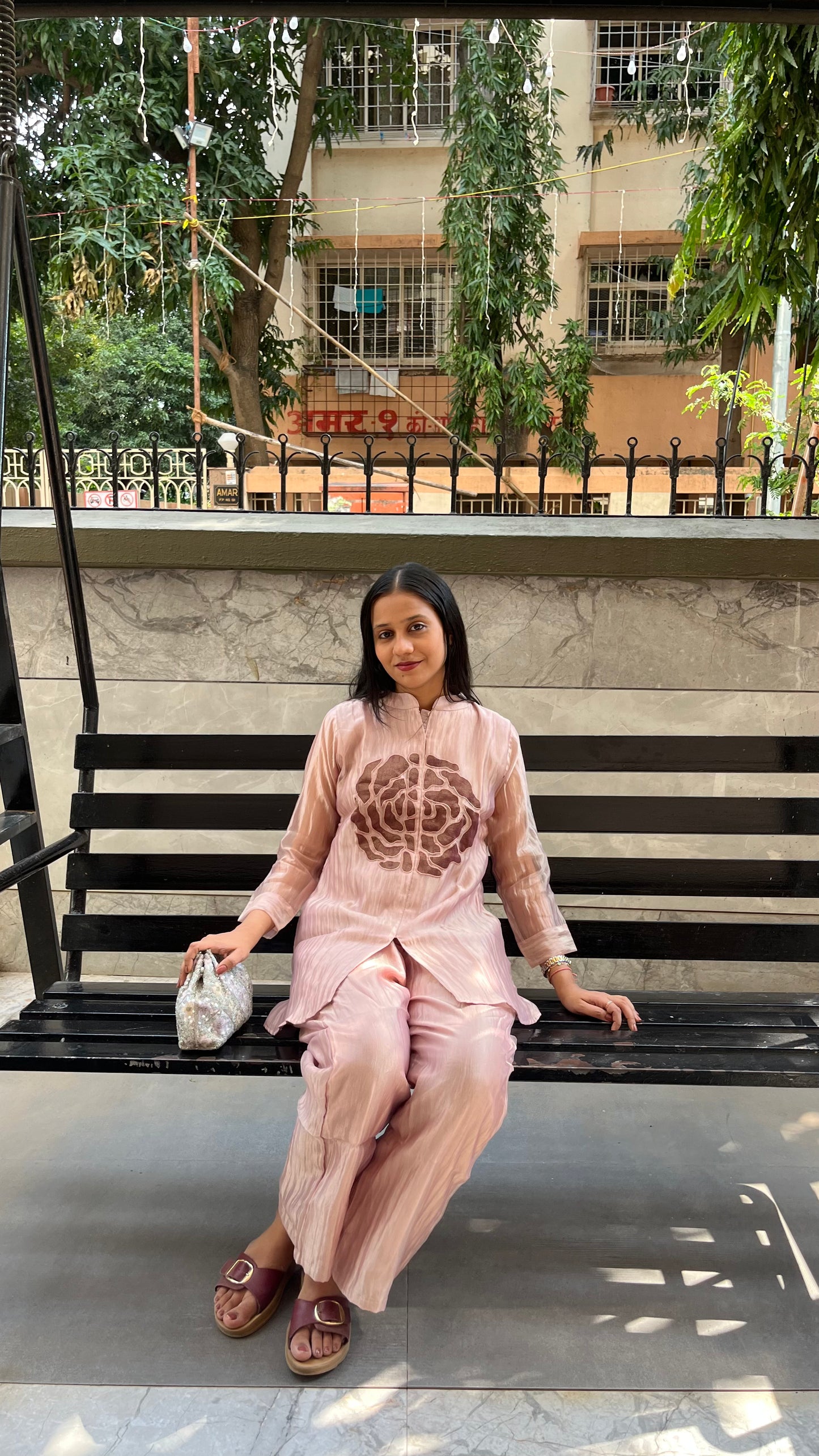 Indo-Western Floral Patchwork Co-Ord set