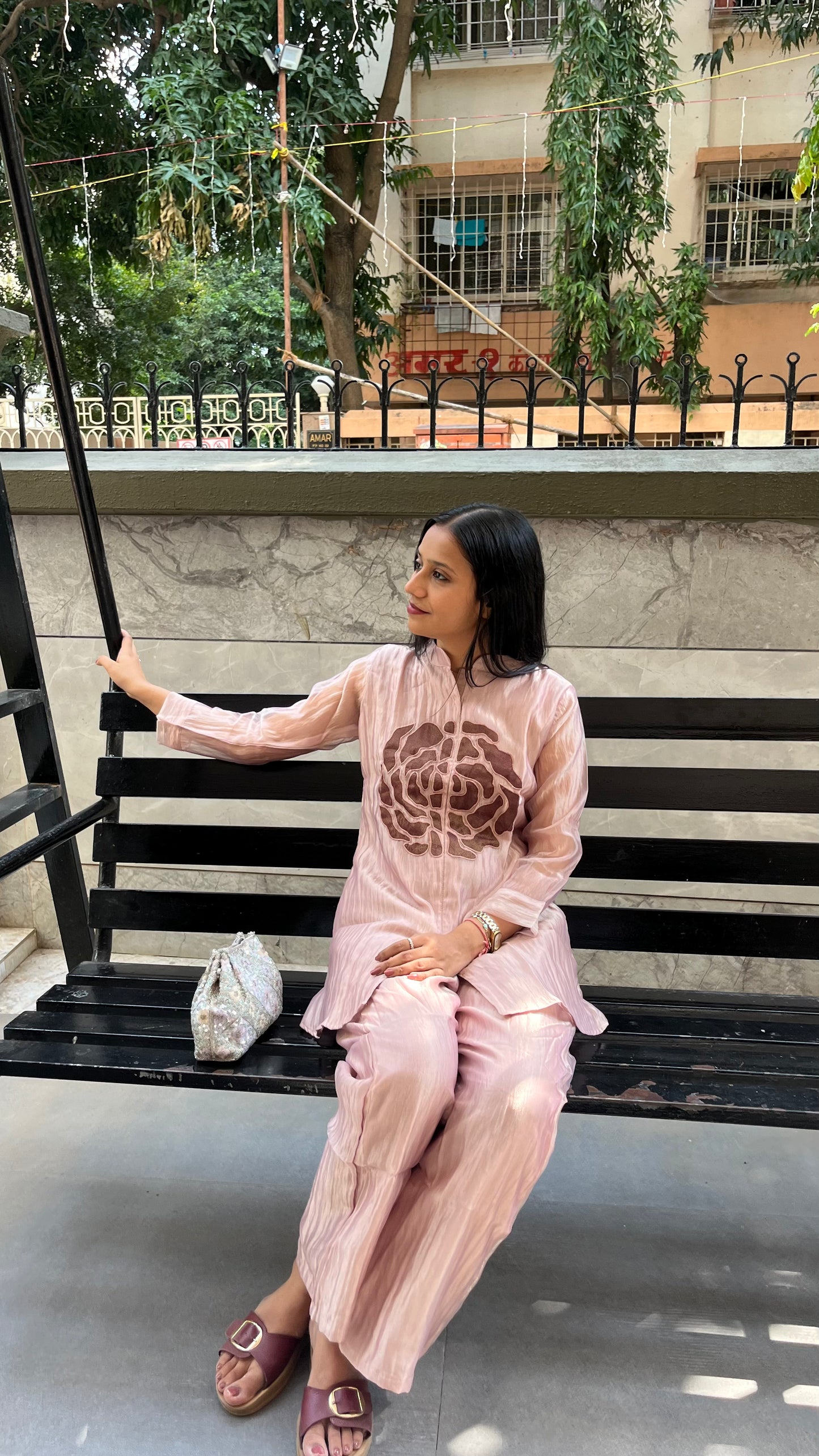 Indo-Western Floral Patchwork Co-Ord set
