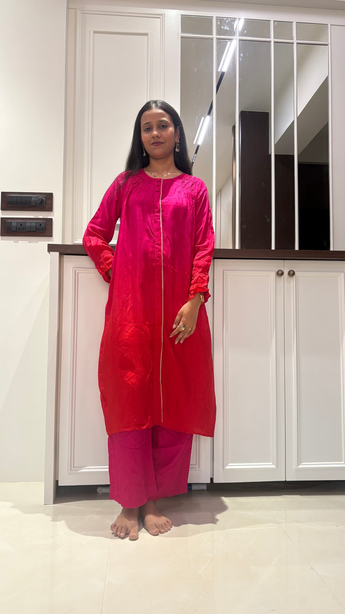 Laila Dual Tone Kurta Pant Set