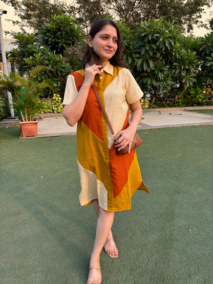 Collared Yellow Dress