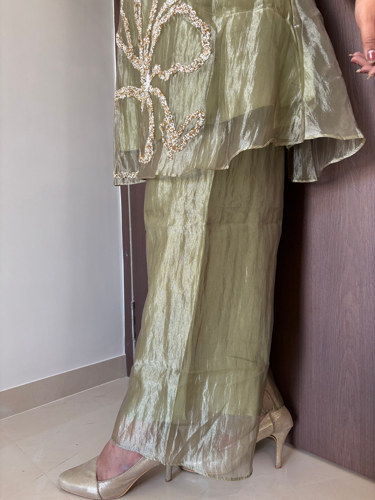 Sitara Light Green Kurta Pant Indo-Western set
