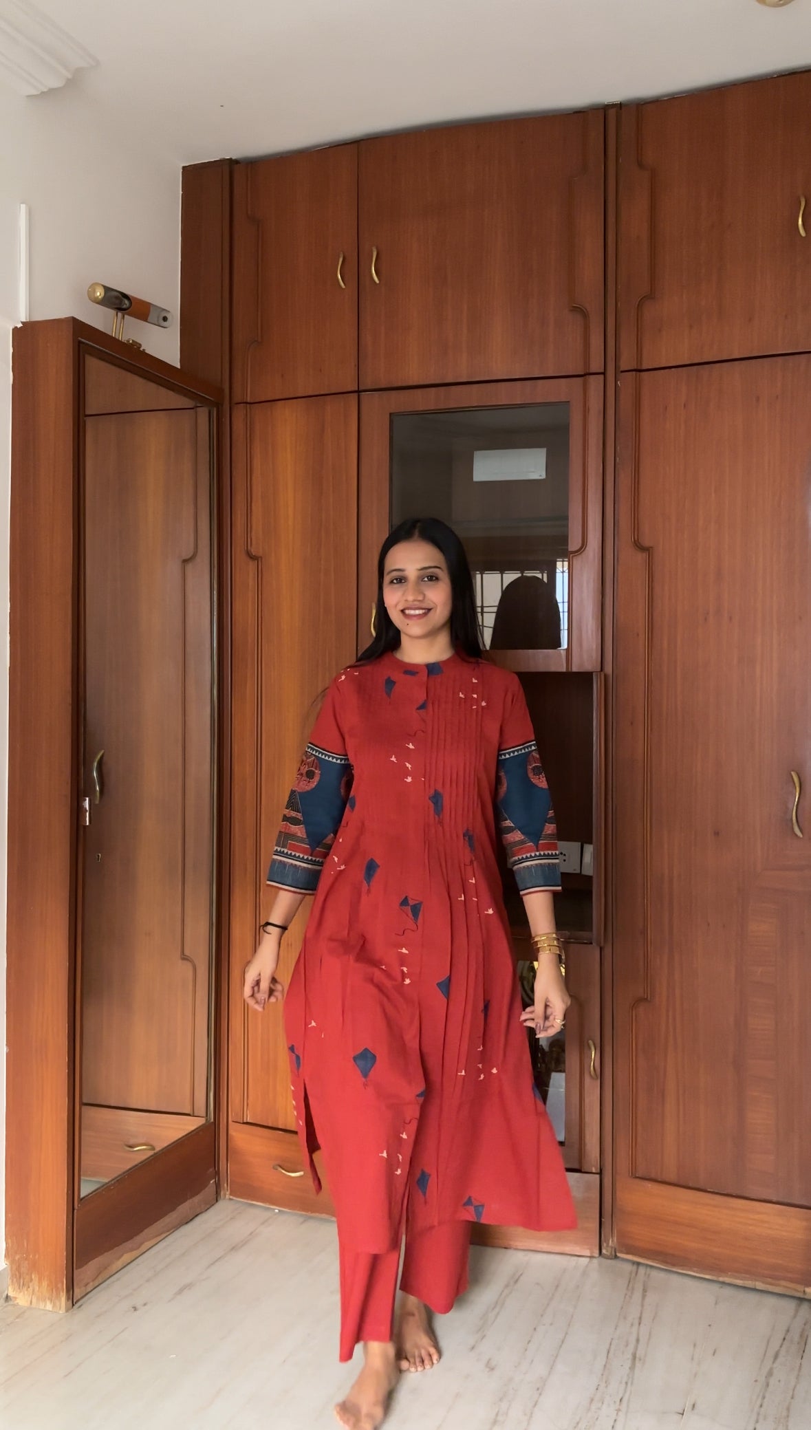 Uttarayan/Makarsankranti Special Kite Motif Printed Kurta Pant Set