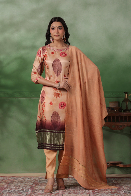 Muslin Suit Set for Women - Suit Set Kurti Pant Dupatta Set