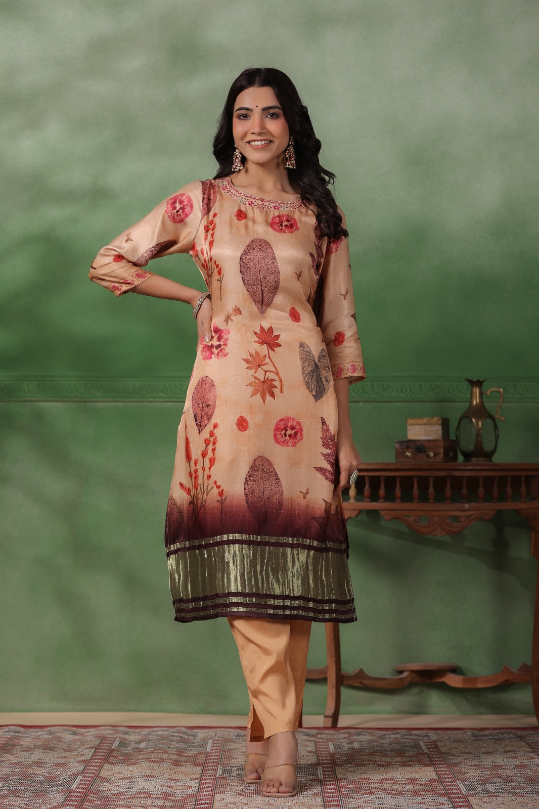 Muslin Suit Set for Women - Suit Set Kurti Pant Dupatta Set