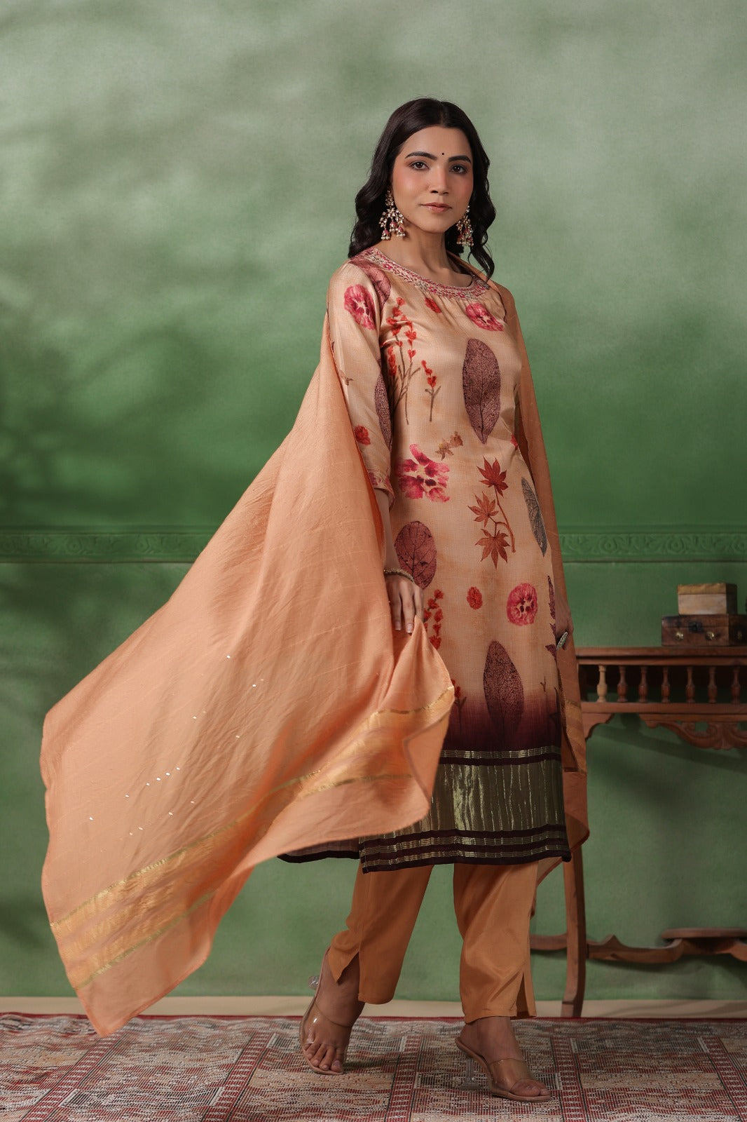Muslin Suit Set for Women - Suit Set Kurti Pant Dupatta Set