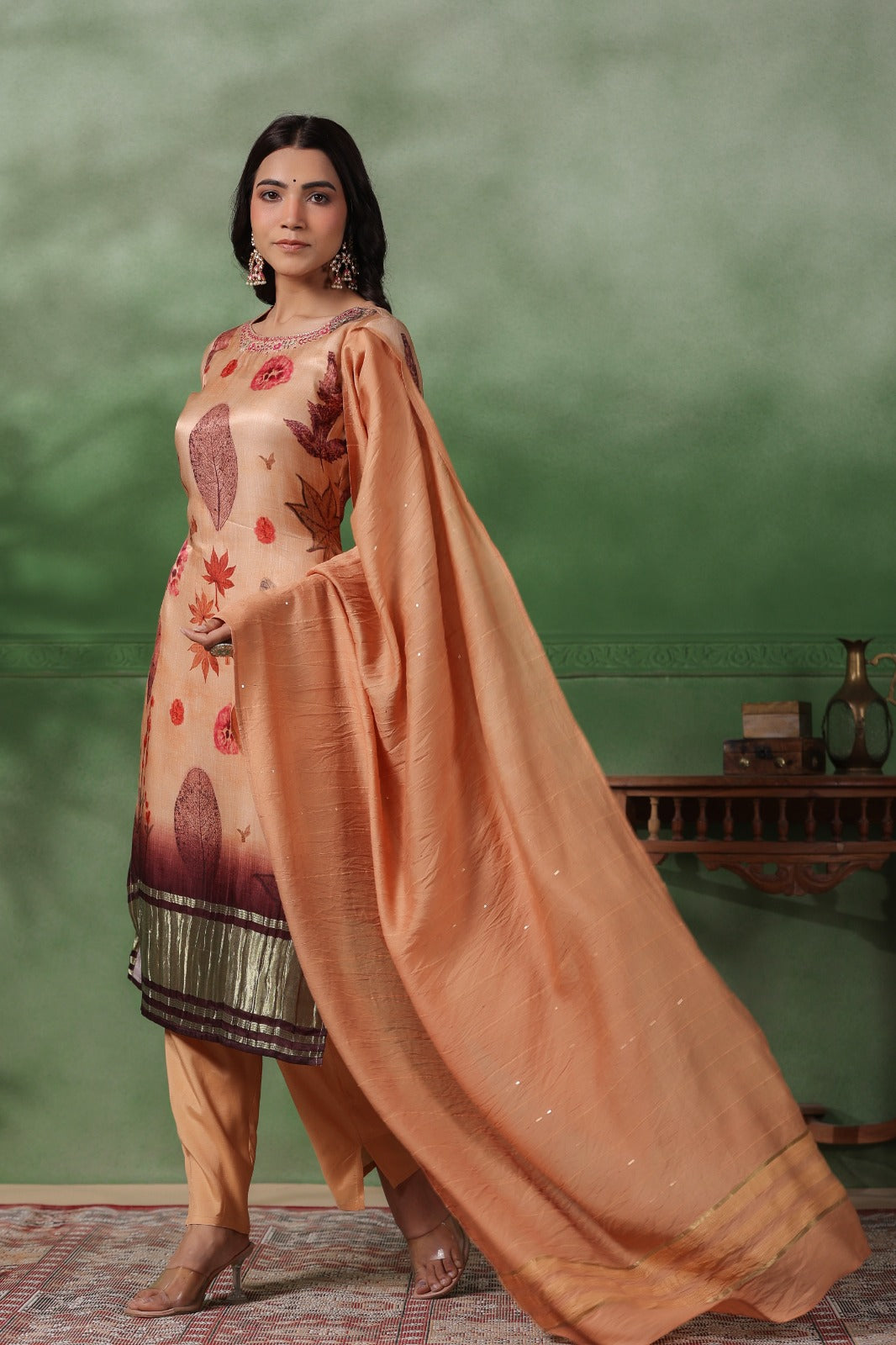 Muslin Suit Set for Women - Suit Set Kurti Pant Dupatta Set