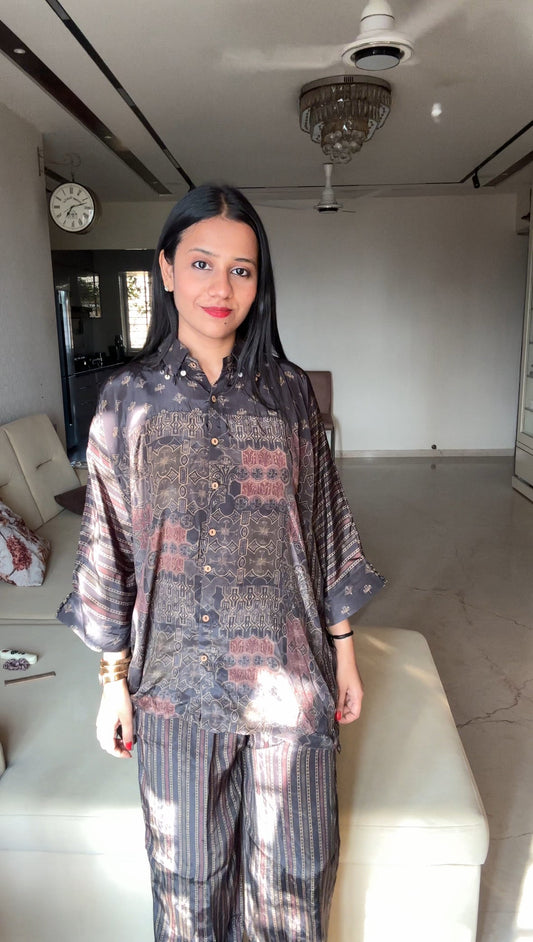 Ajrakh Print Indo Western Co Ord Set - Coord Set for Women