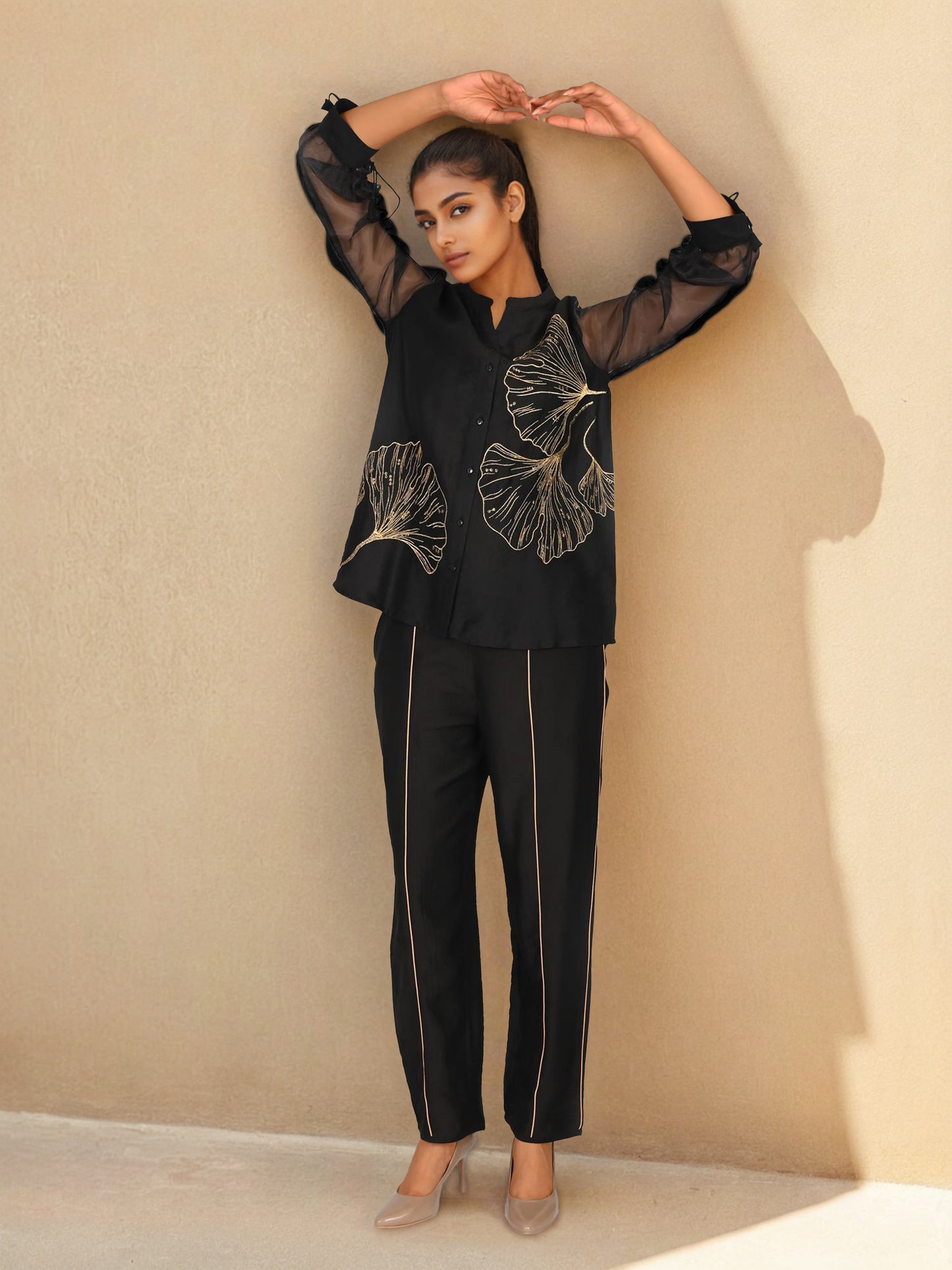 Partywear Black and Golden Co-Ord