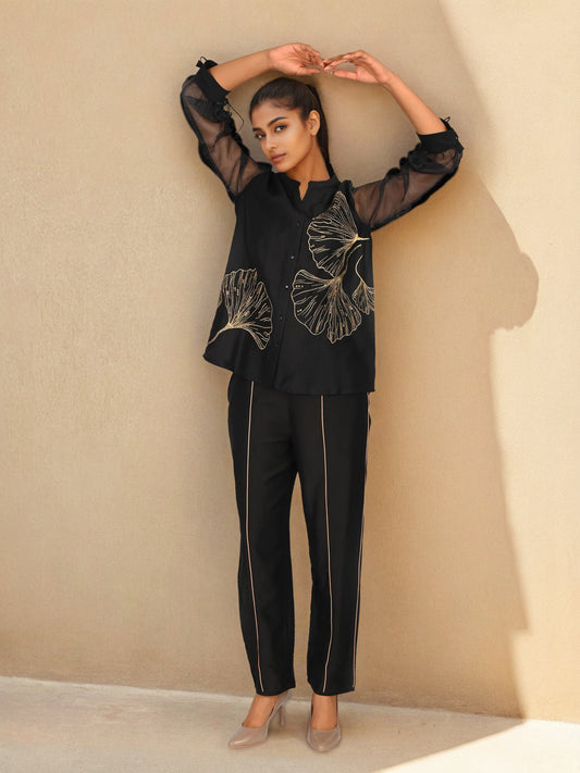 Partywear Black and Golden Co-Ord