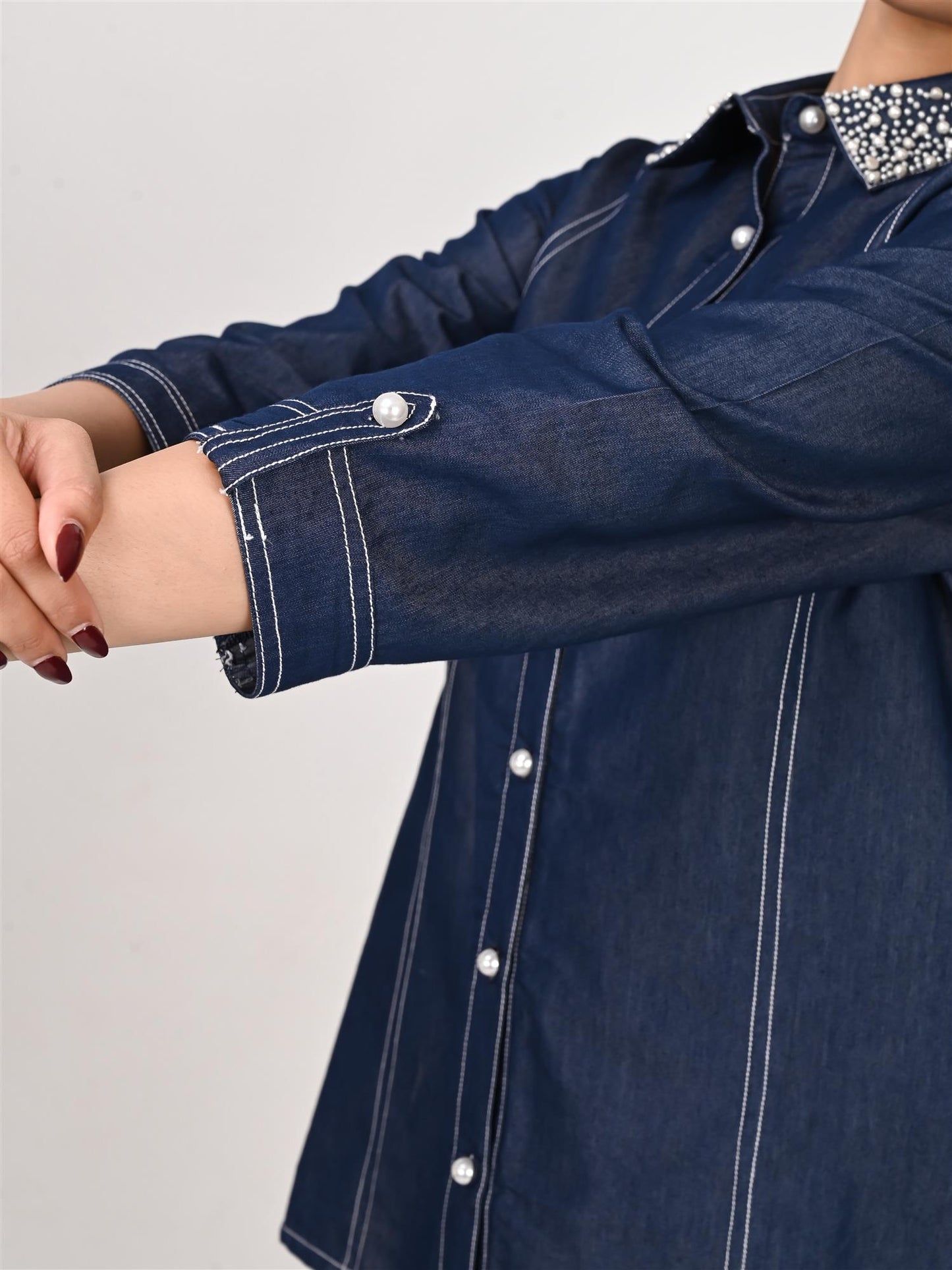 Shanaya Denim Co-Ord with handwork