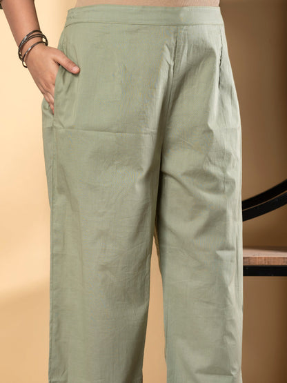 Green Cotton Coordset Loungewear for women