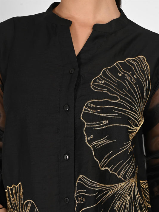 Partywear Black and Golden Co-Ord