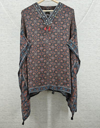 ajrakh kaftan top for women