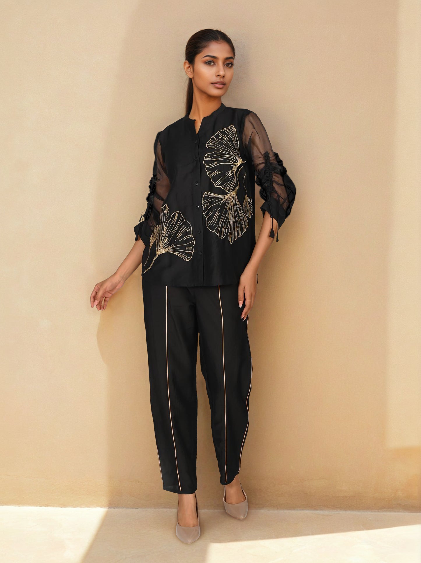 Partywear Black and Golden Co-Ord