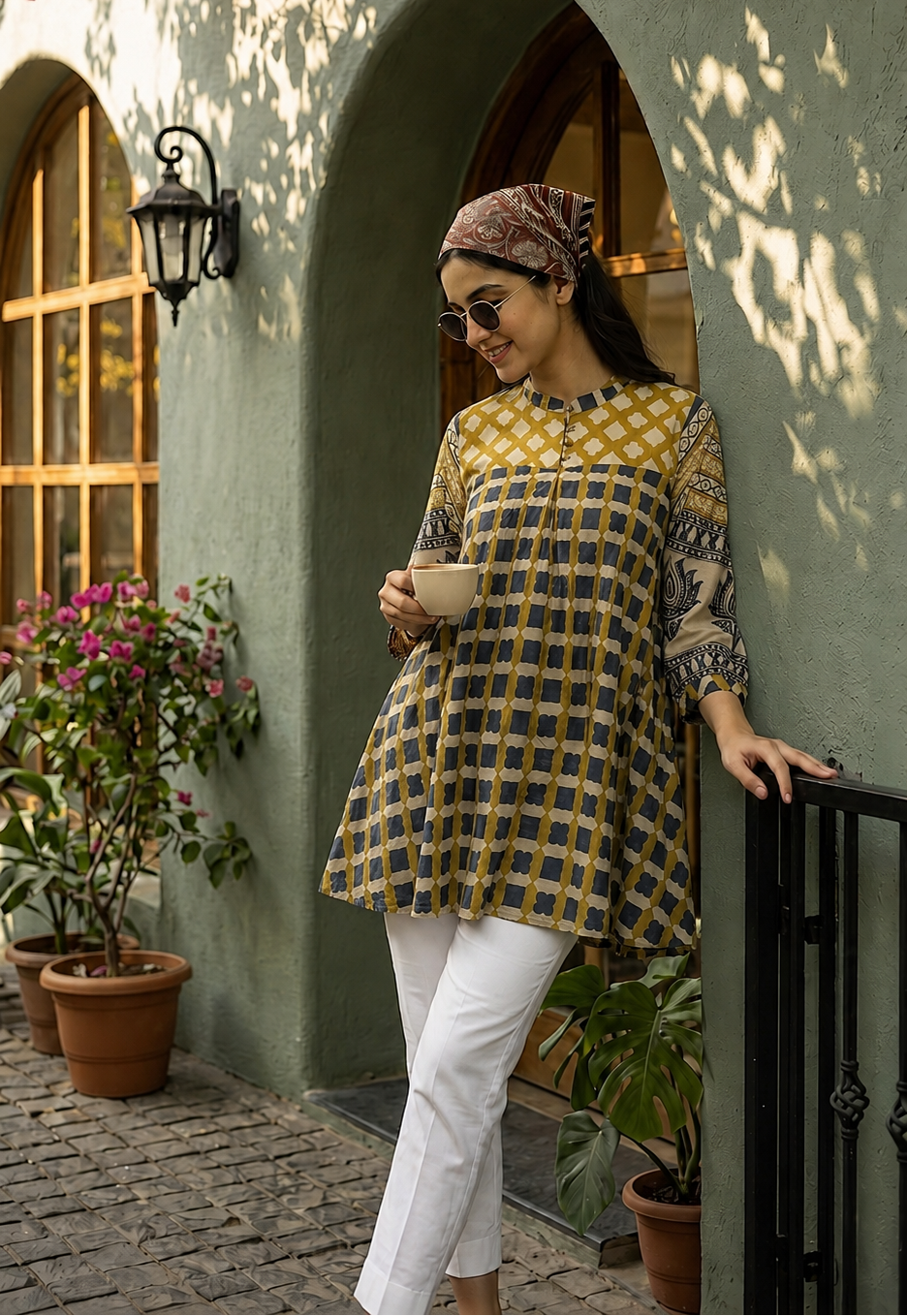 cotton floral kurti